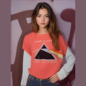EU GAP Pink Floyd Girl’s Pink Graphic Baseball Tee